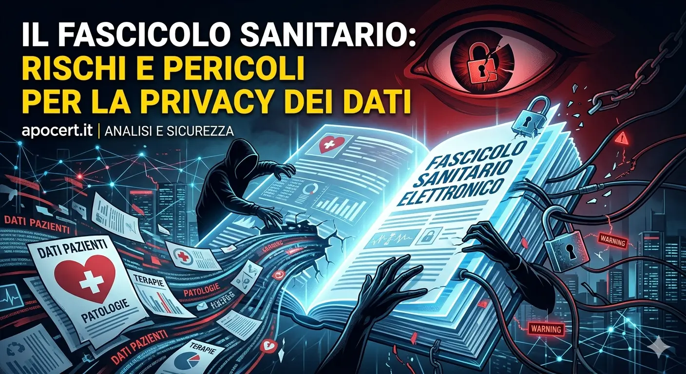 Con una copia di un gestionale per Farmacie, qualcuno potrebbe accedere al Fascicolo Sanitario di milioni di italiani